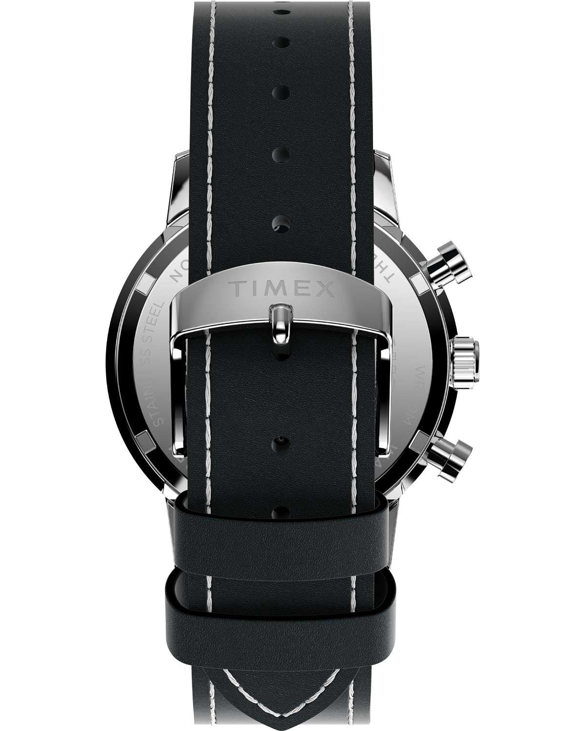 Ρολόι TIMEX Marlin Chronograph Black Leather Strap