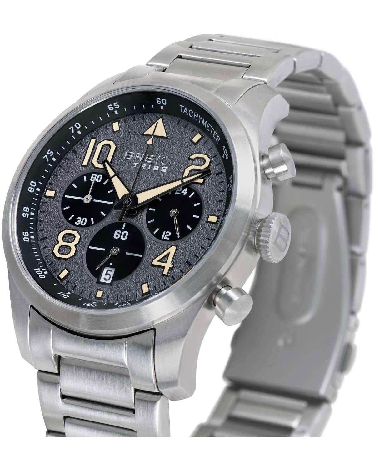 Ρολόι BREIL Tribe Recon Chronograph Silver Stainless Steel Bracelet
