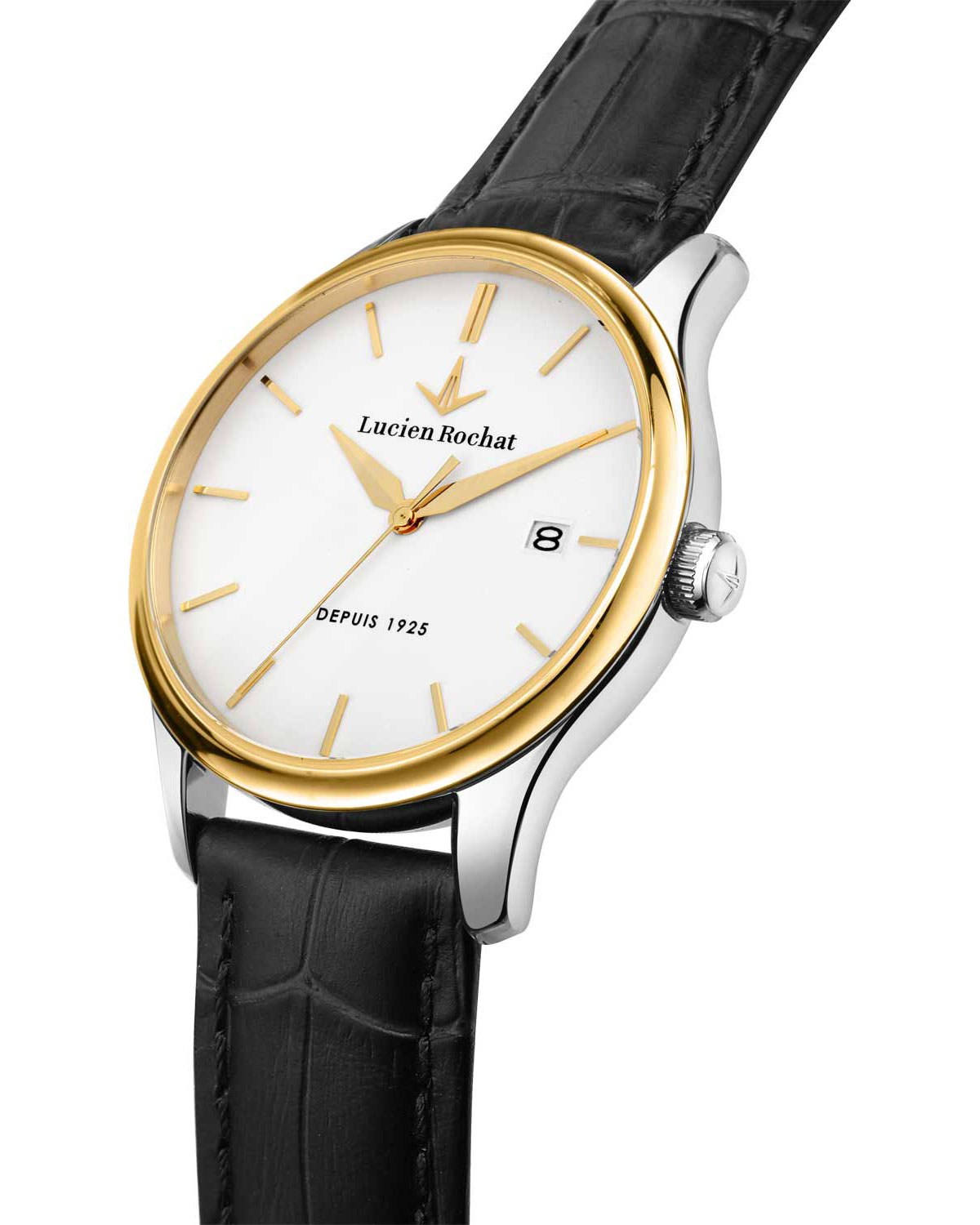 Ρολόι LUCIEN ROCHAT Montreux Black Leather Strap
