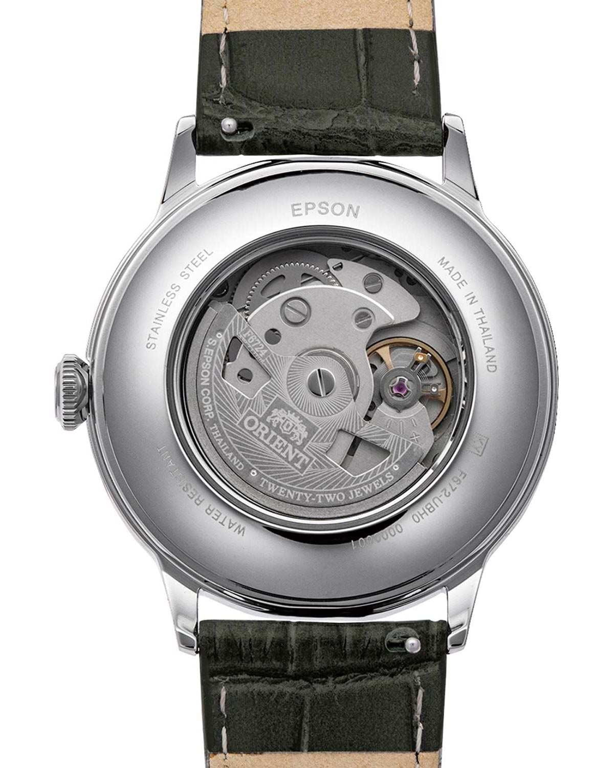 Ρολόι ORIENT Classic Bambino Automatic Olive Oil Leather Strap