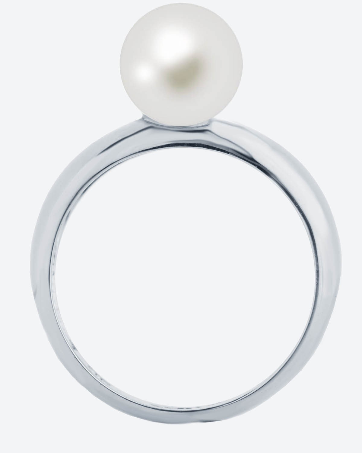 Μονόπετρο δαχτυλίδι SOLEDOR Pearl Sparkle από λευκόχρυσο 14Κ με μαργαριτάρι