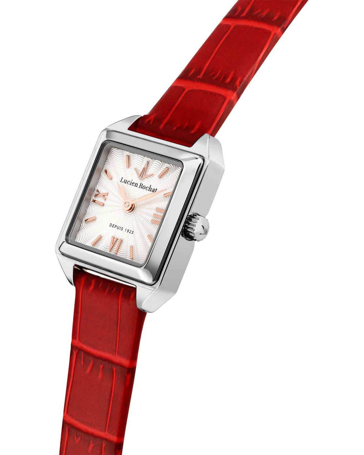Ρολόι LUCIEN ROCHAT Aurorae Red Leather Strap