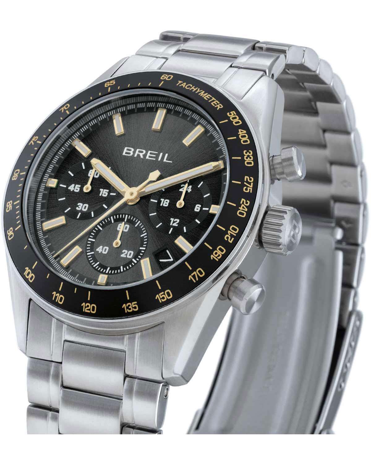Ρολόι BREIL Extreme Noir Chronograph Silver Stainless Steel Bracelet