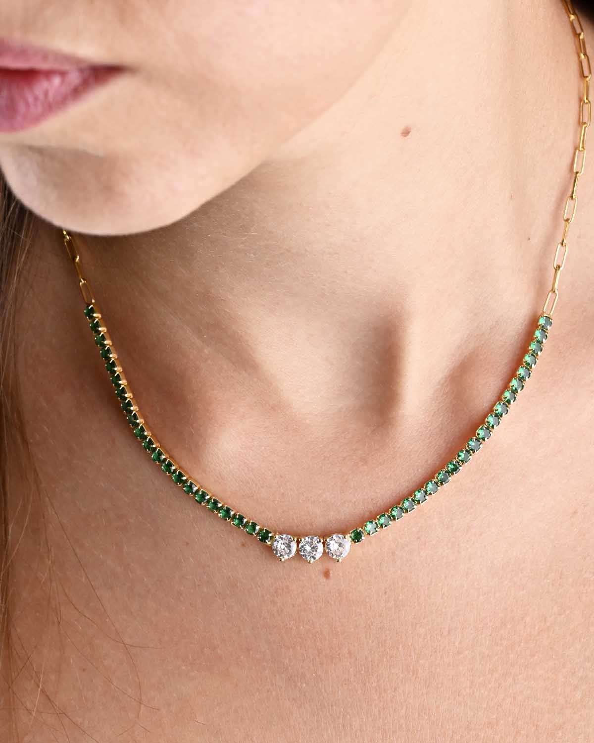 Κολιέ KIKI Star Collection από επιχρυσωμένο ασήμι 925 και ζιργκόν