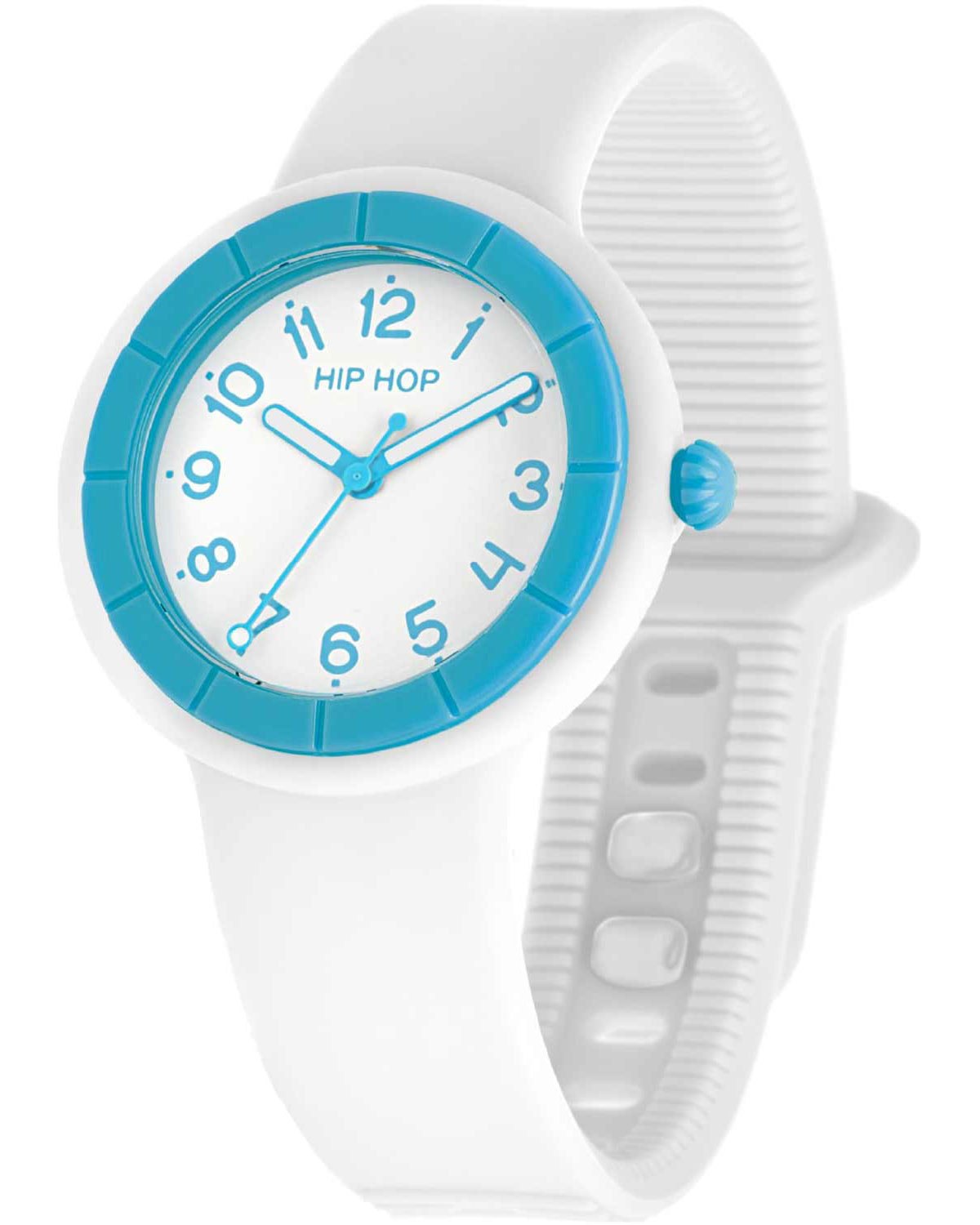 Ρολόι HIP HOP Hero.DOT Neon Blue White Silicone Strap