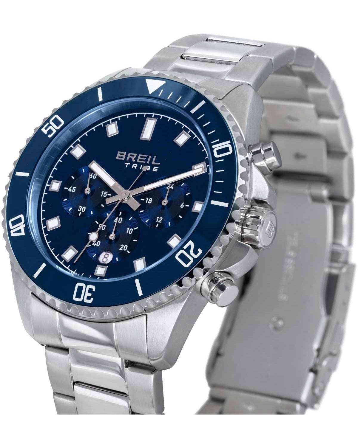 Ρολόι BREIL Tribe Stand Guard Chronograph Silver Stainless Steel Bracelet