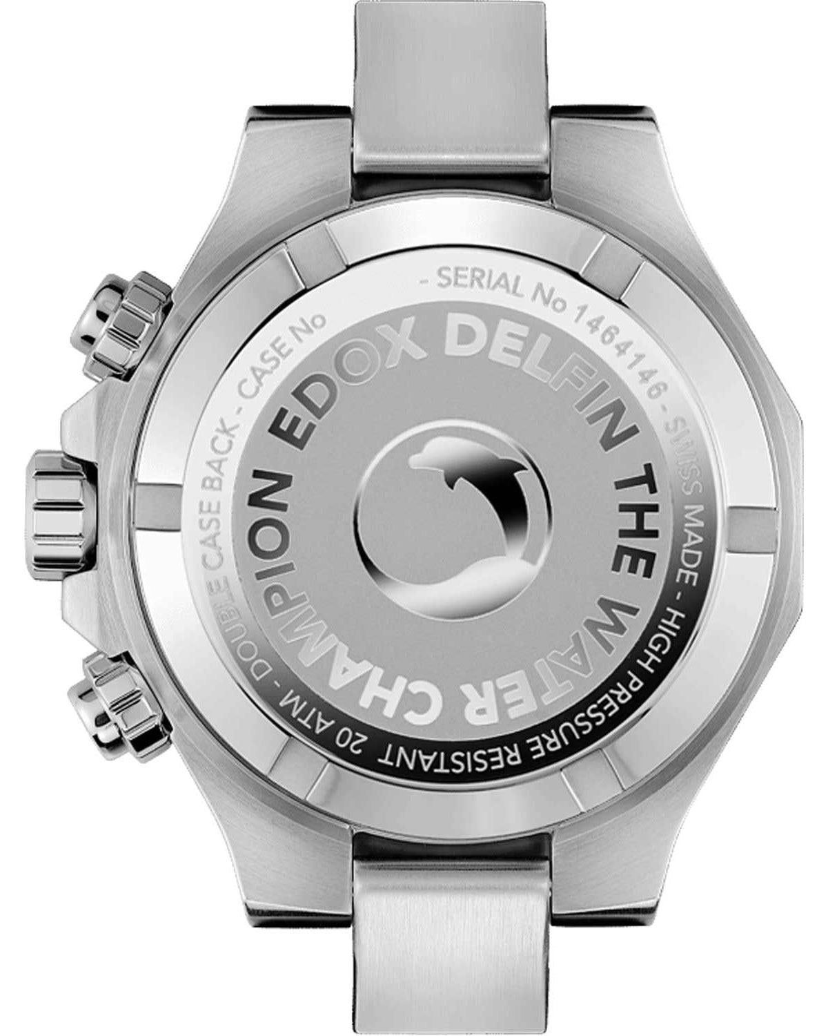 Ρολόι EDOX Delfin Chronograph Silver Stainless Steel Bracelet