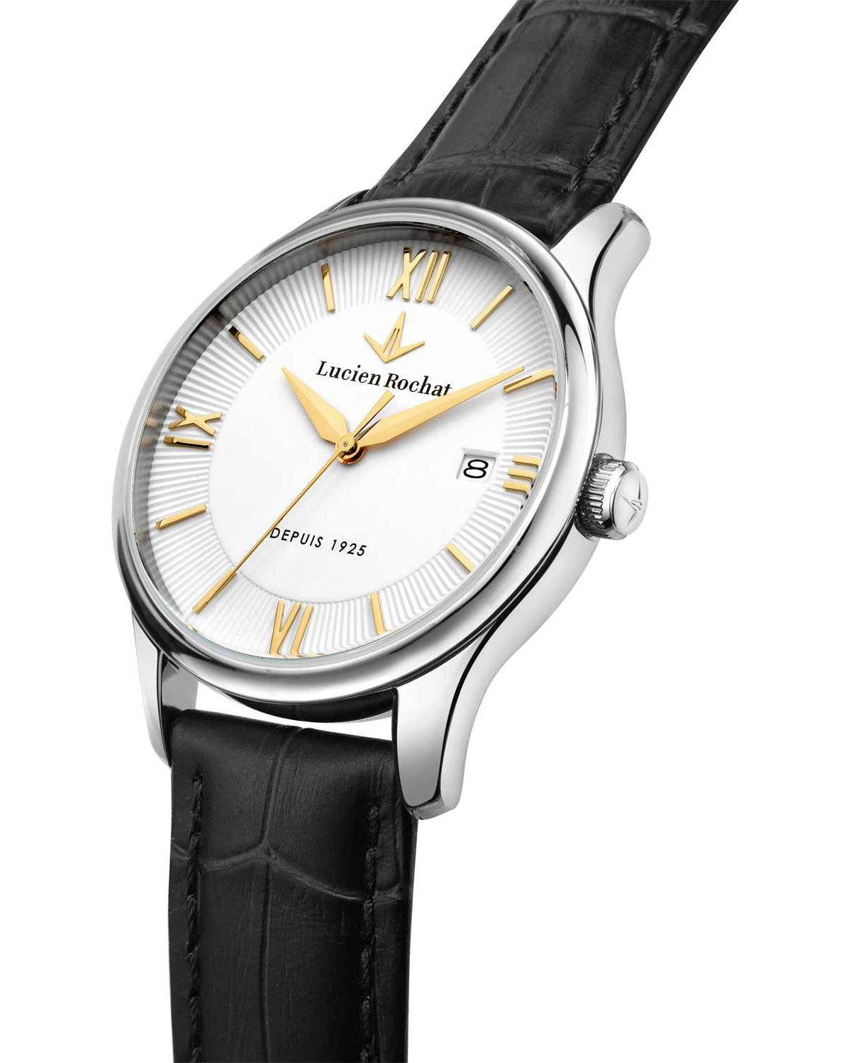 Ρολόι LUCIEN ROCHAT Montreux Black Leather Strap