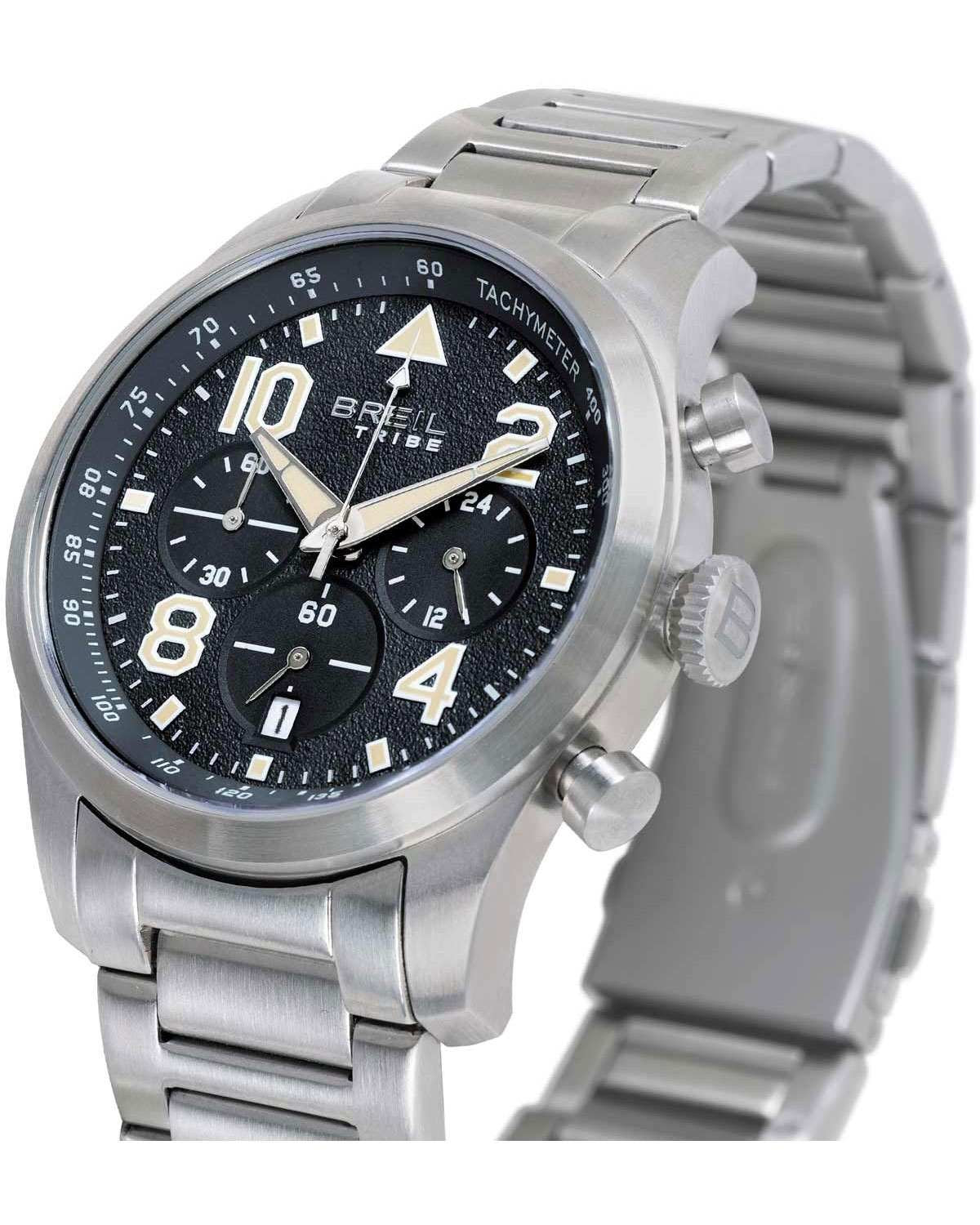 Ρολόι BREIL Tribe Recon Chronograph Silver Stainless Steel Bracelet
