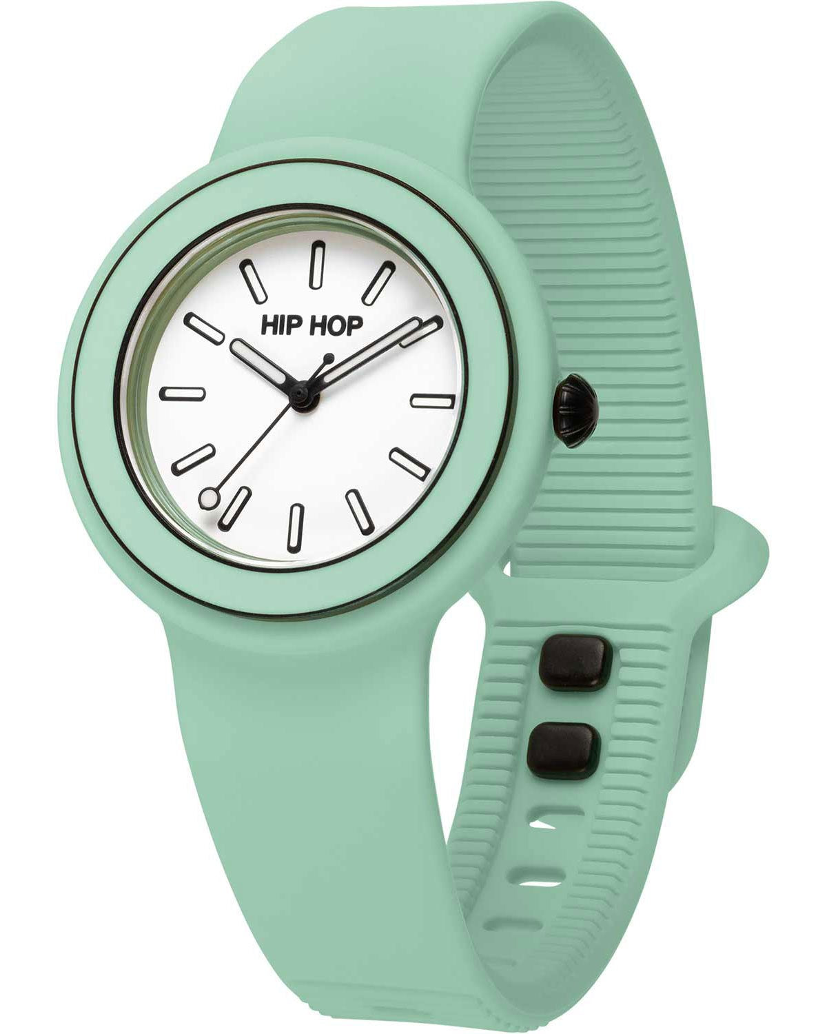 Ρολόι HIP HOP Hero.DOT Bezel Mint Green Silicone Strap