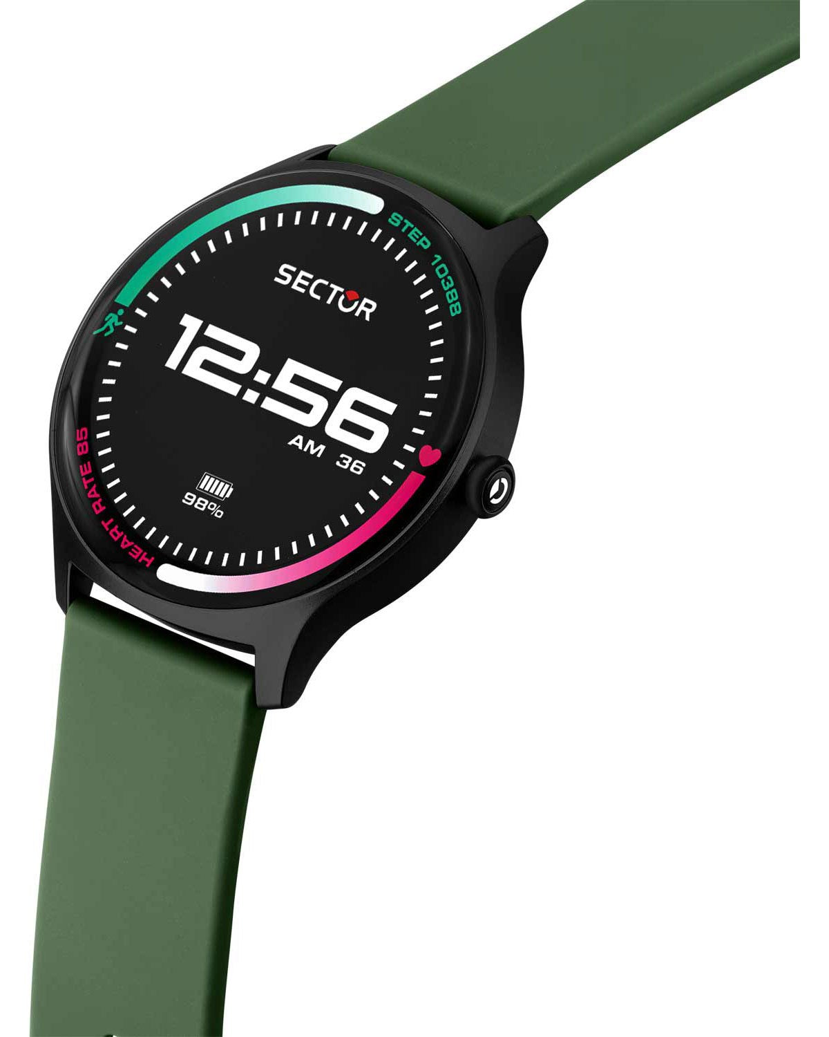 Ρολόι SECTOR S-06 Smartwatch Green Silicone Strap