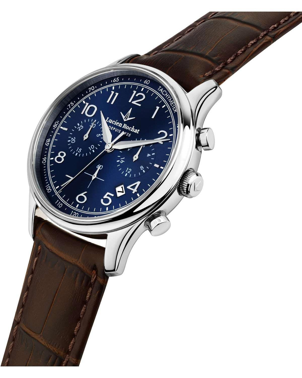 Ρολόι LUCIEN ROCHAT Montreux Chronograph Brown Leather Strap