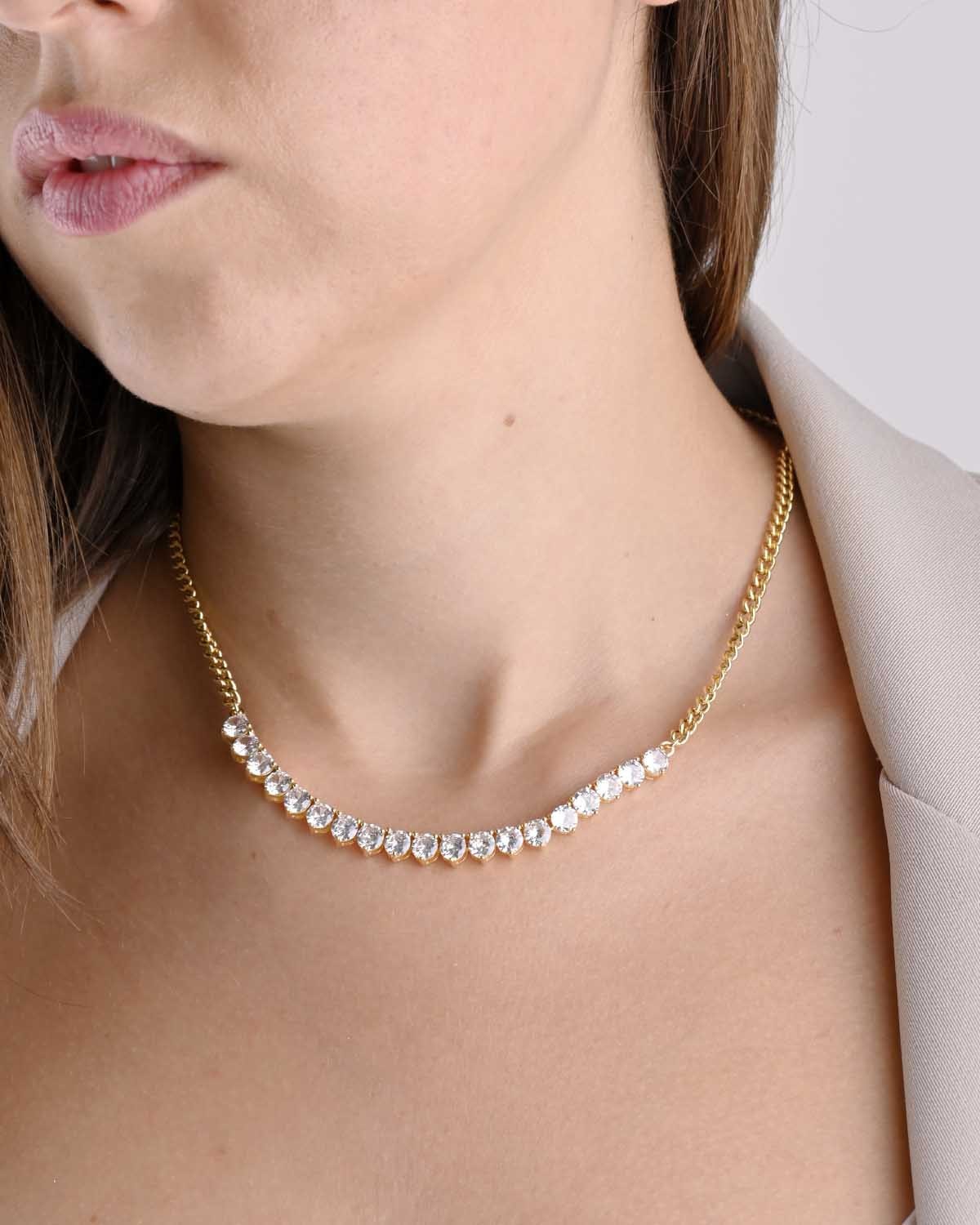 Κολιέ KIKI Star Collection από επιχρυσωμένο ασήμι 925 και ζιργκόν