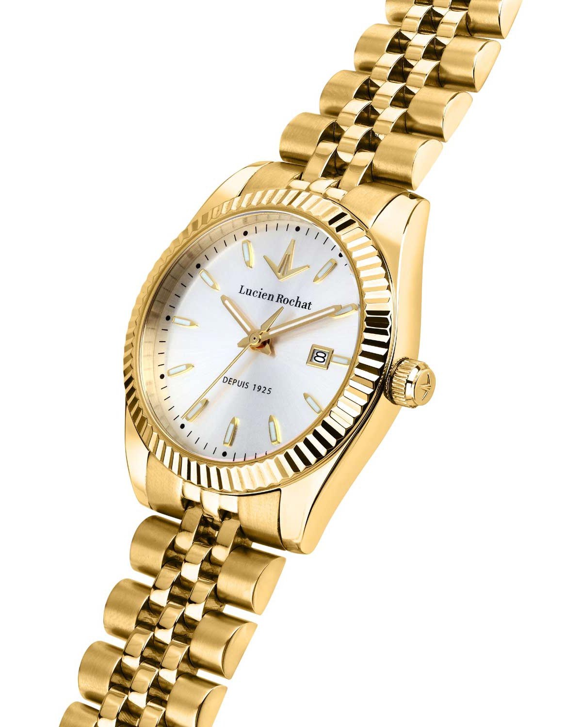 Ρολόι LUCIEN ROCHAT Bienne Gold Stainless Steel Bracelet