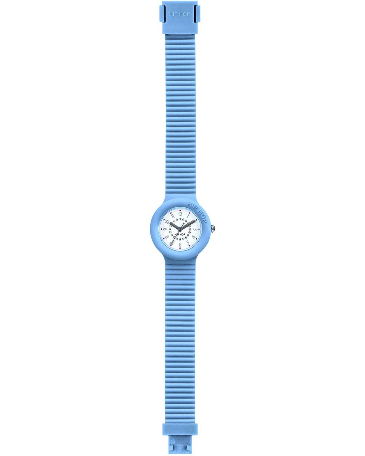 Ρολόι HIP HOP Numbers Serenity Light Blue Silicone Strap