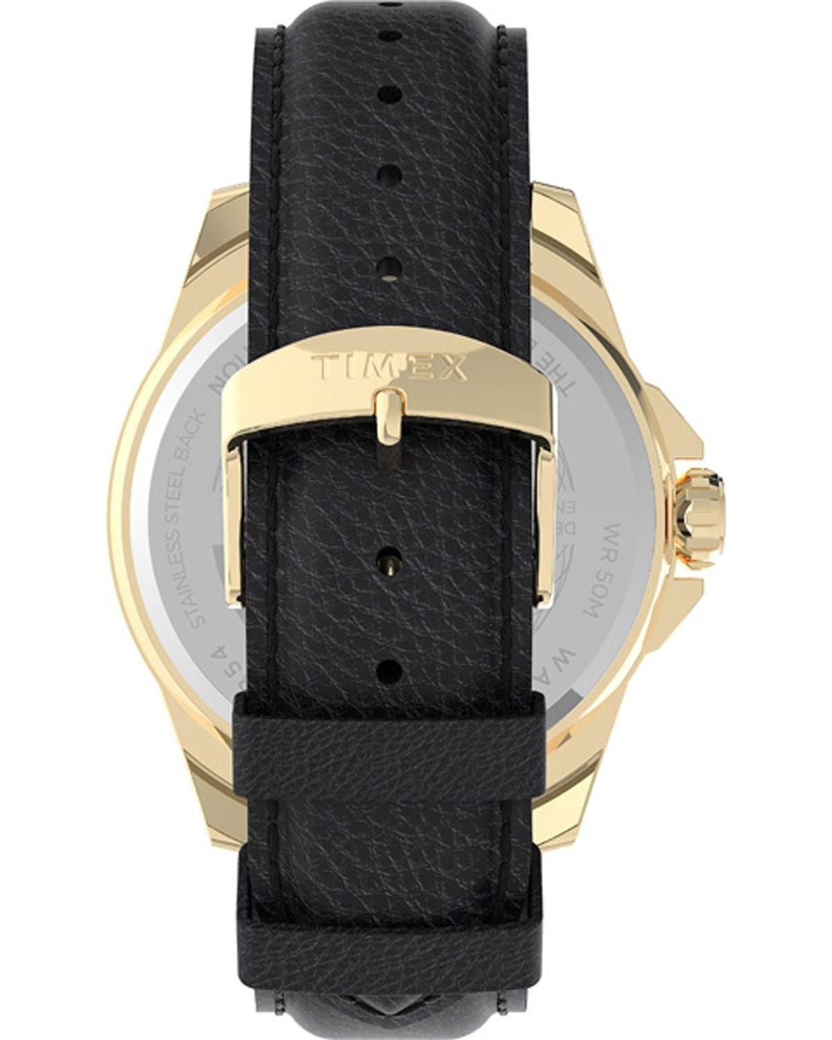 TIMEX Essex Avenue Black Leather Strap