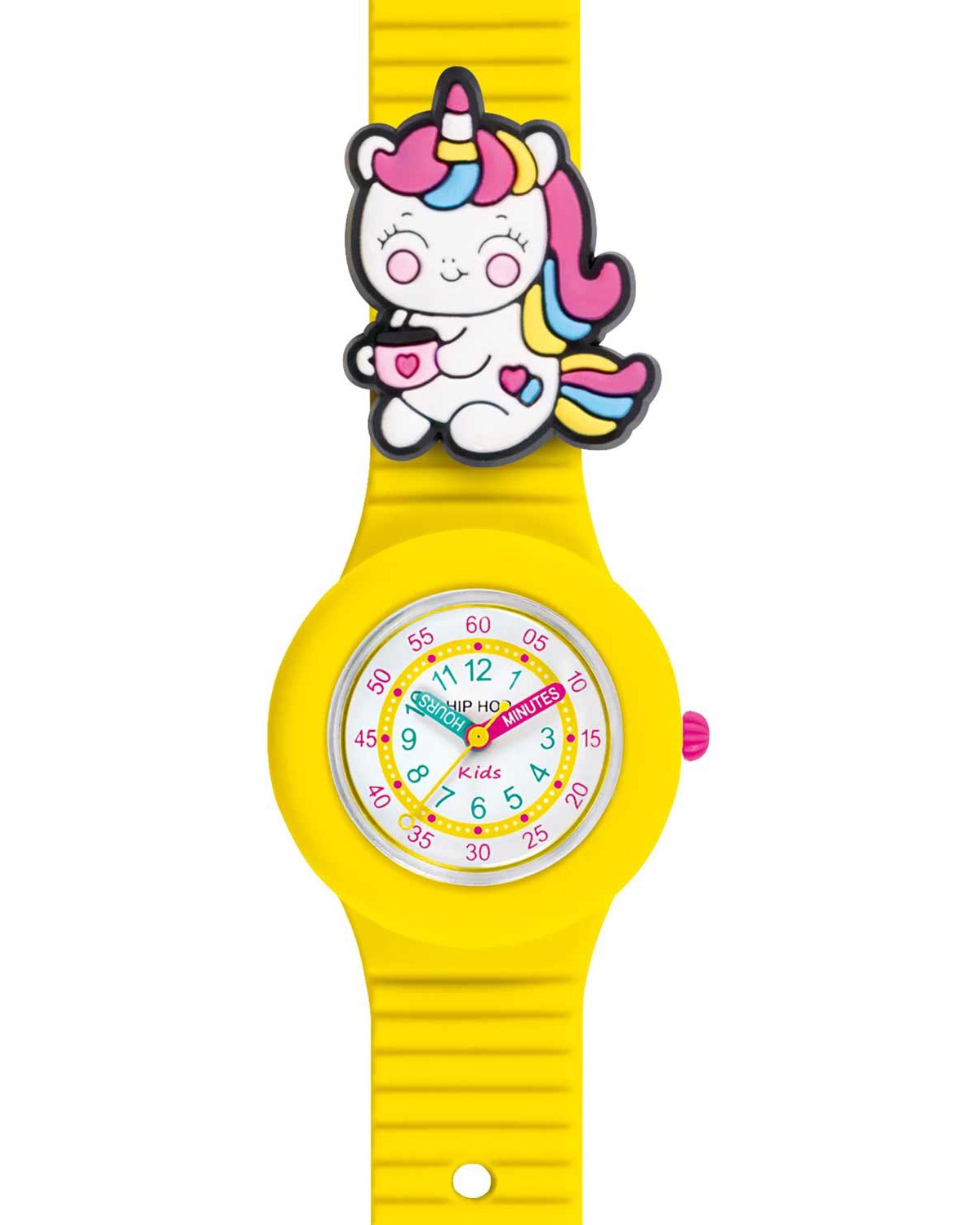 Παιδικό ρολόι HIP HOP PinTastic! Magic Unicorn Yellow Silicone Strap