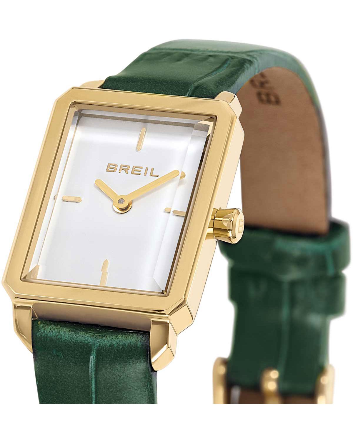 Ρολόι BREIL Carre Green Leather Strap