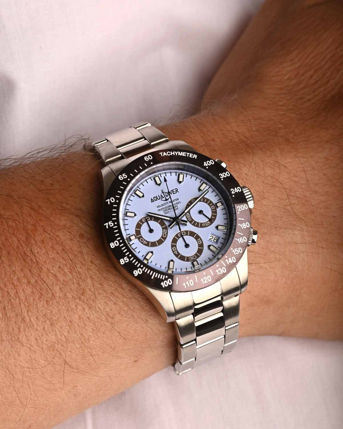 Ρολόι AQUADIVER Velocity Master Chronograph Silver Stainless Steel Bracelet