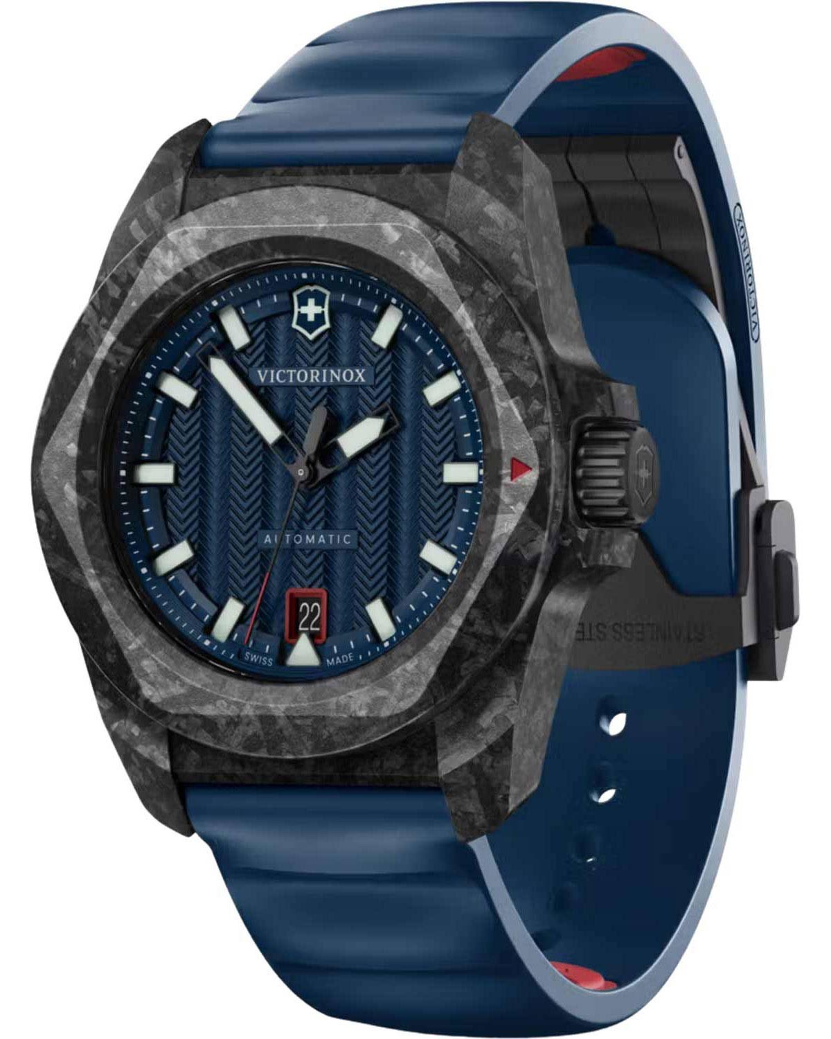 Ρολόι VICTORINOX I.N.O.X. Automatic Blue Rubber Strap Gift Set