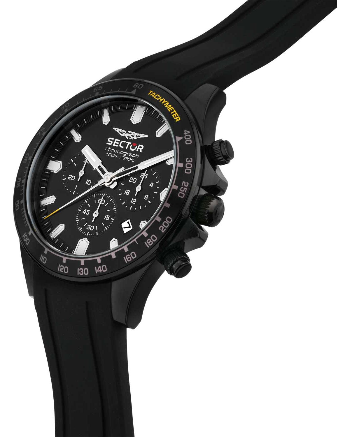 Ρολόι SECTOR 230 Chronograph Black Silicone Strap