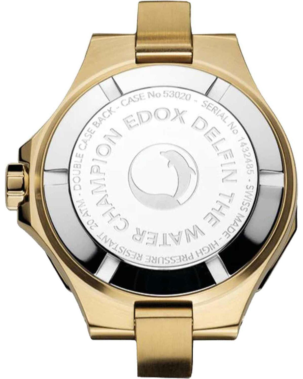 Ρολόι EDOX Delfin Gold Stainless Steel Bracelet