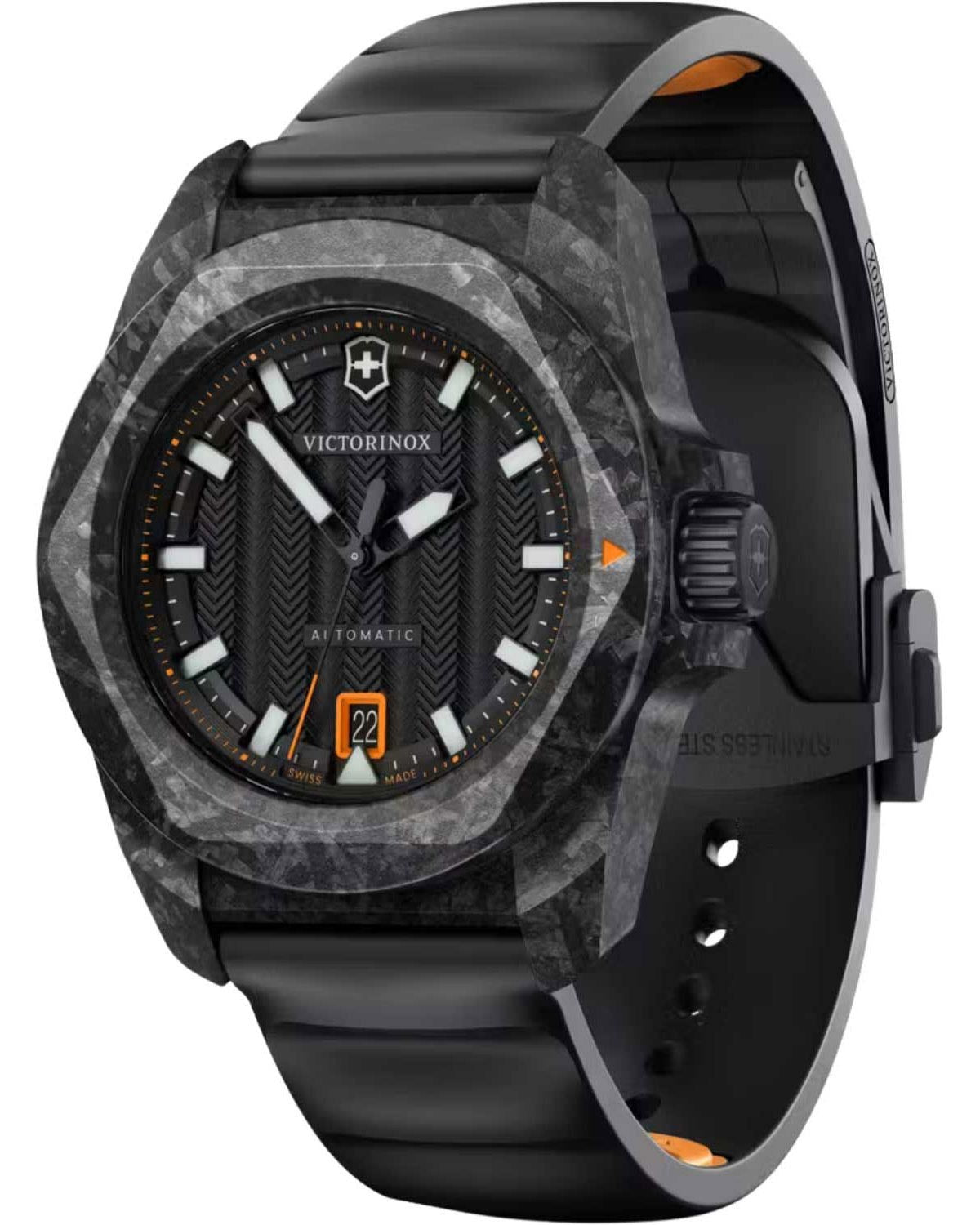 Ρολόι VICTORINOX I.N.O.X. Automatic Black Rubber Strap Gift Set