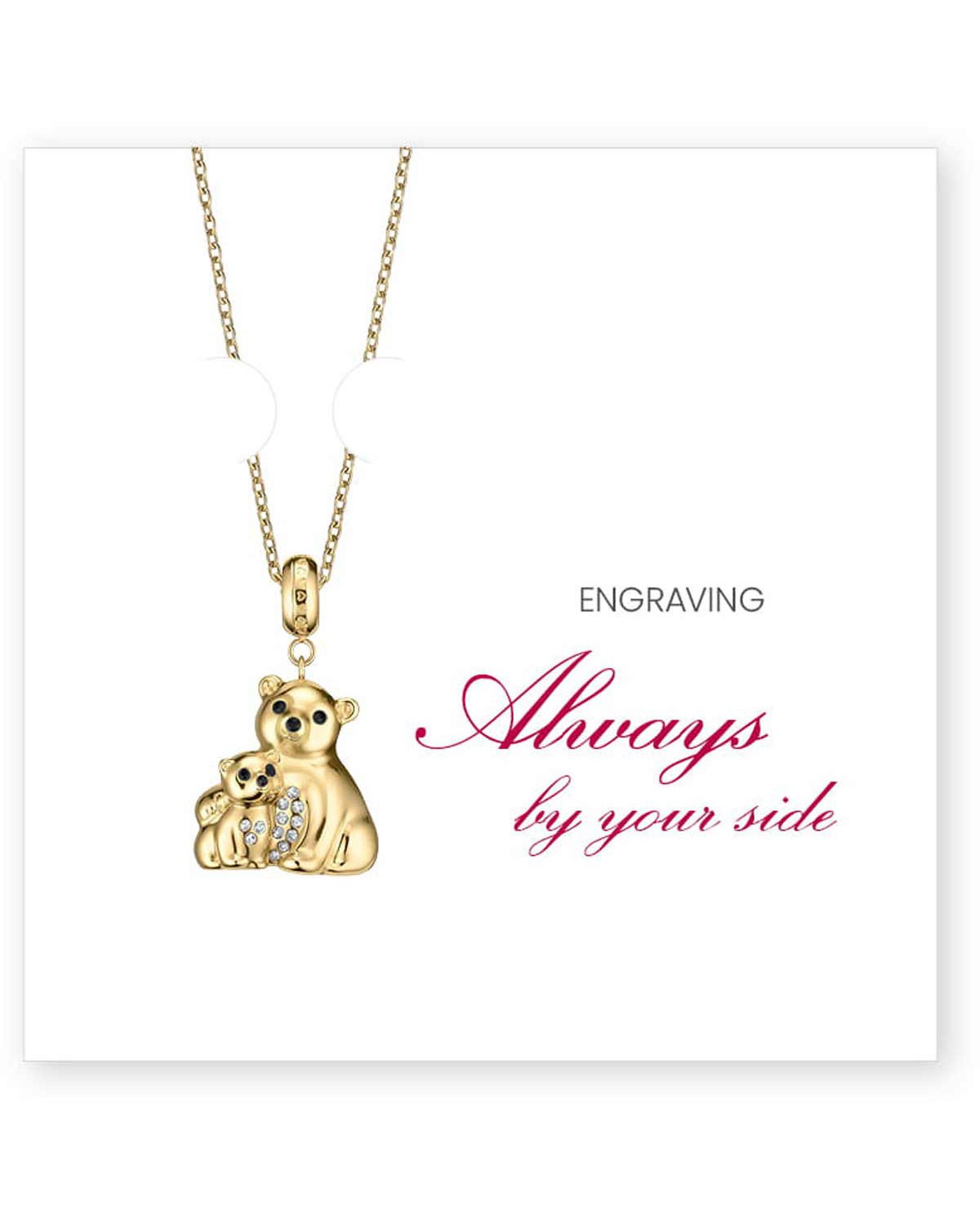 Κολιέ BERING Polar Animals "Polar Bear Mom gold"