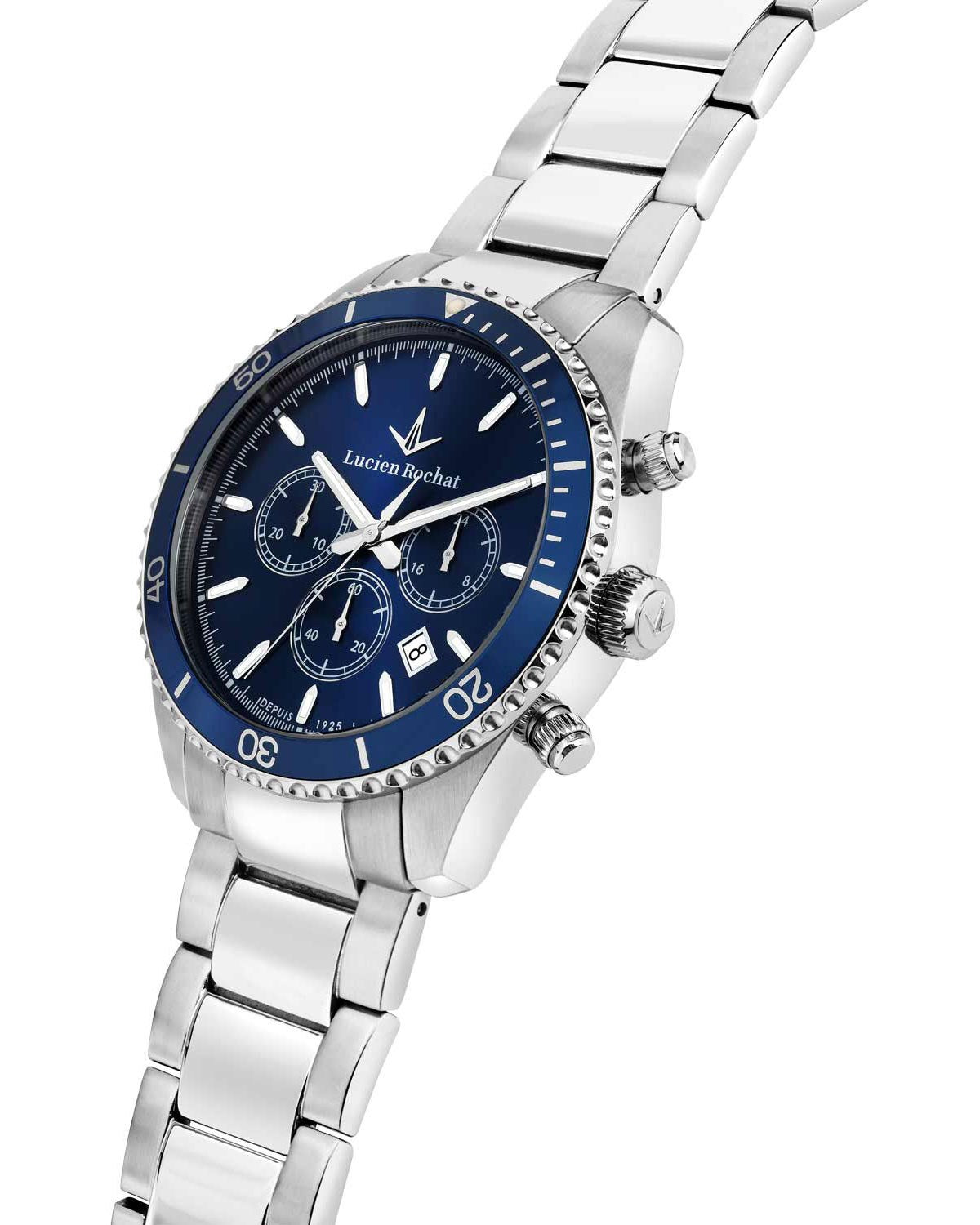 Ρολόι LUCIEN ROCHAT Leman Chronograph Silver Stainless Steel Bracelet