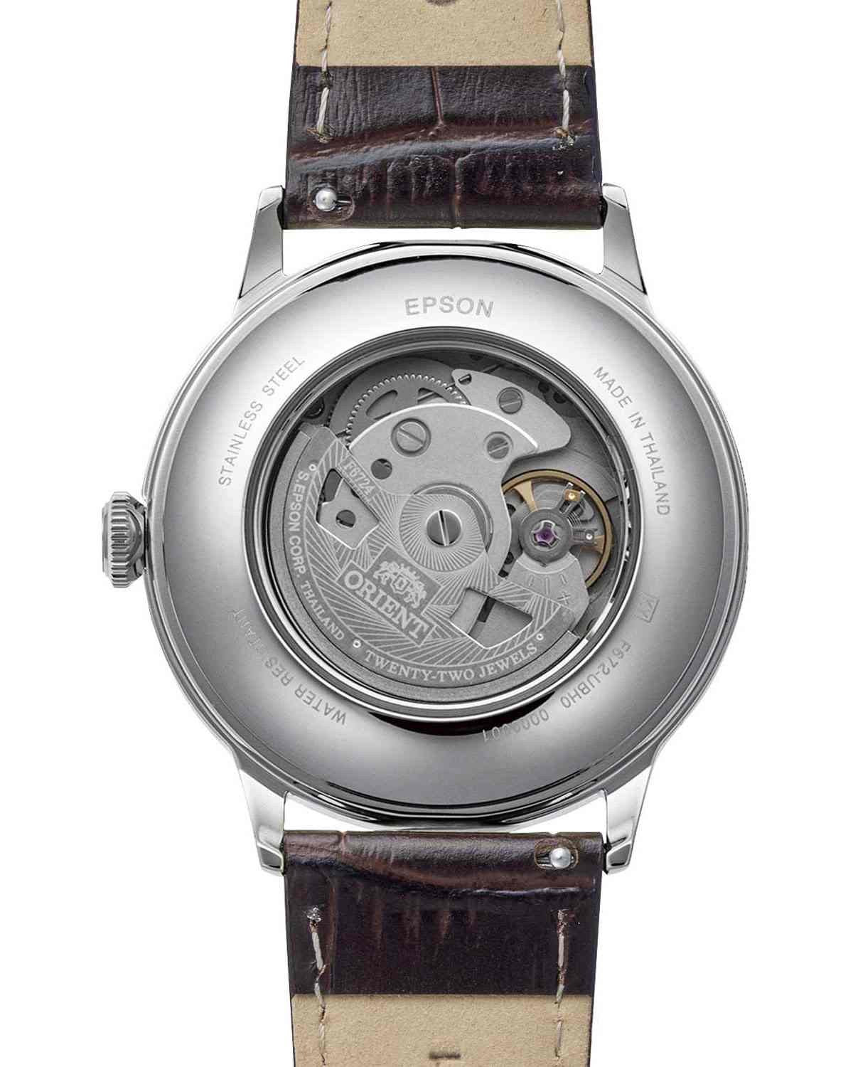 Ανδρικό ρολόι ORIENT Classic Bambino αυτόματο με καφέ δερμάτινο λουράκι