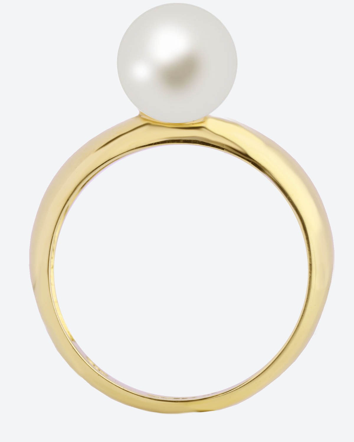 Μονόπετρο δαχτυλίδι SOLEDOR Pearl Sparkle από χρυσό 14Κ με μαργαριτάρι