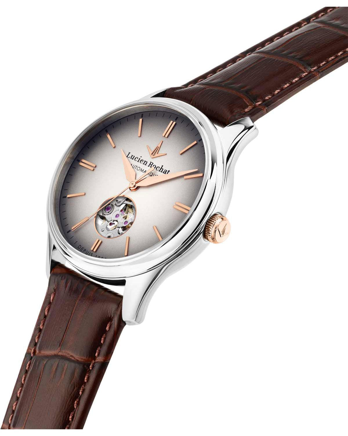 Ρολόι LUCIEN ROCHAT Montreux Automatic Brown Leather Strap