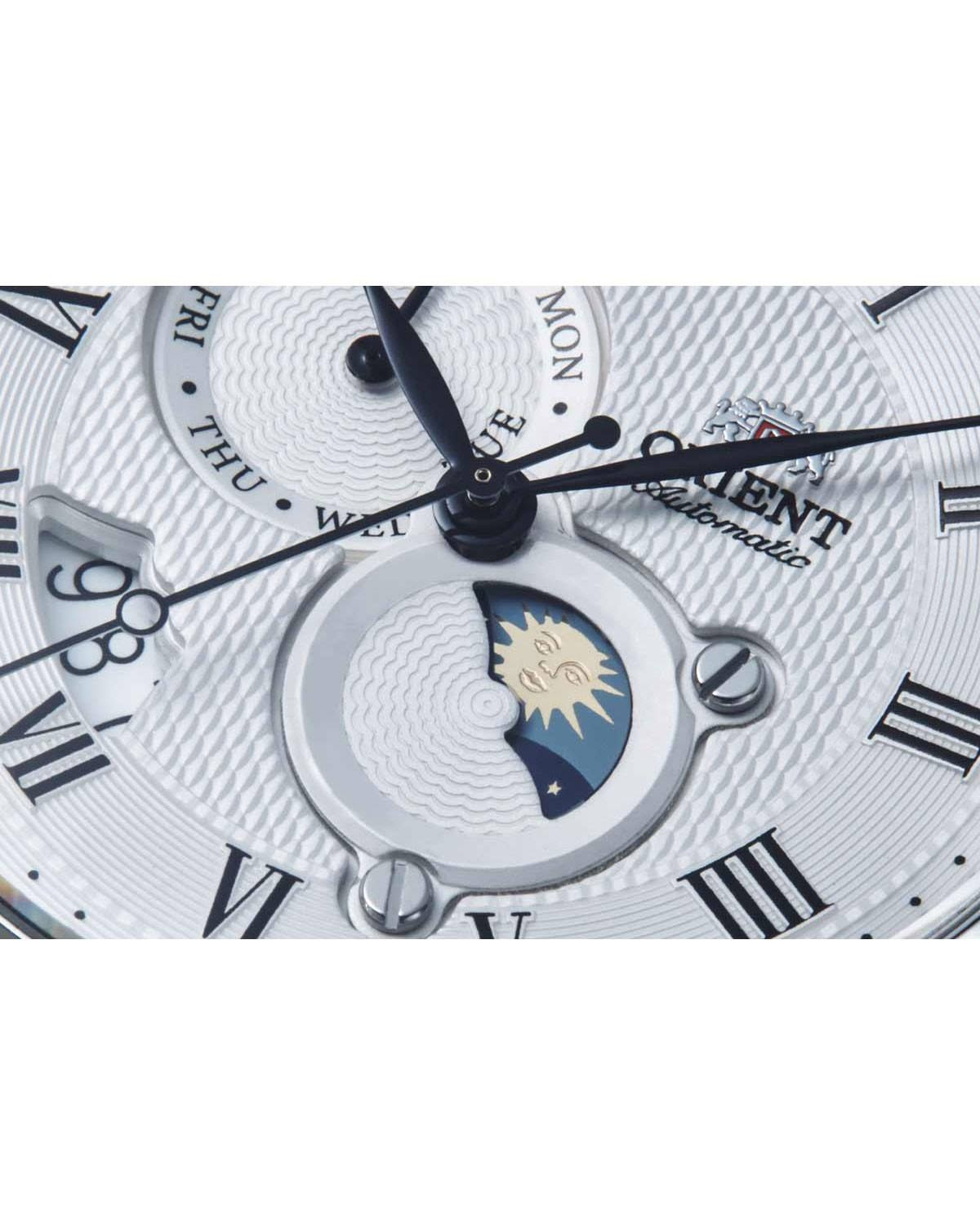 Ρολόι ORIENT Classic Sun and Moon Automatic Black Leather Strap