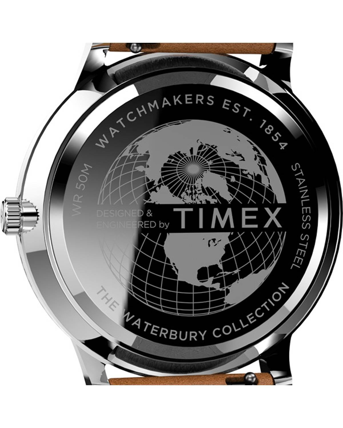 TIMEX Waterbury Brown Leather Strap