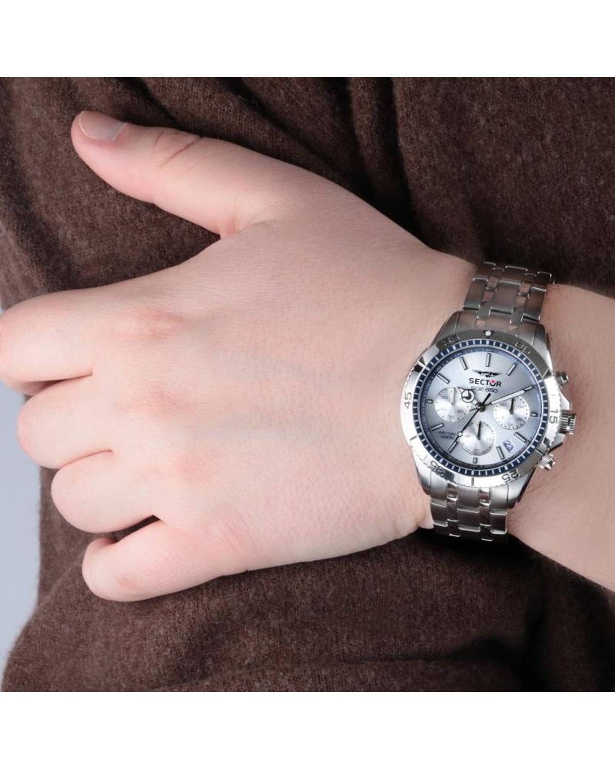 Ρολόι SECTOR SGE 650 Chronograph Silver Stainless Steel Bracelet