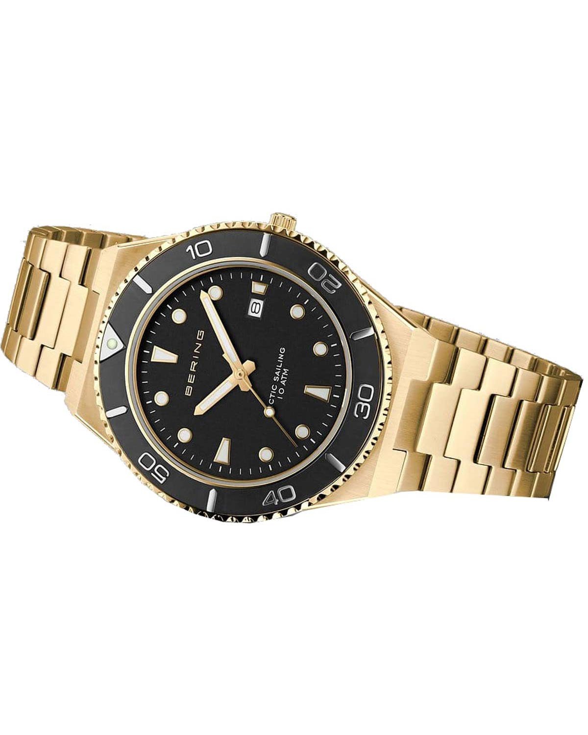 Ανδρικό ρολόι BERING Classic με χρυσό μπρασελέ από ανοξείδωτο ατσάλι