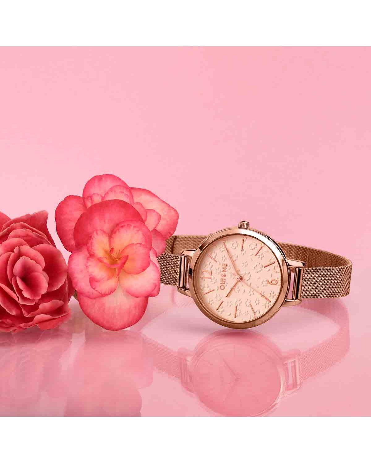 Ρολόι OUI&ME Fleurette Rose Gold Stainless Steel Bracelet