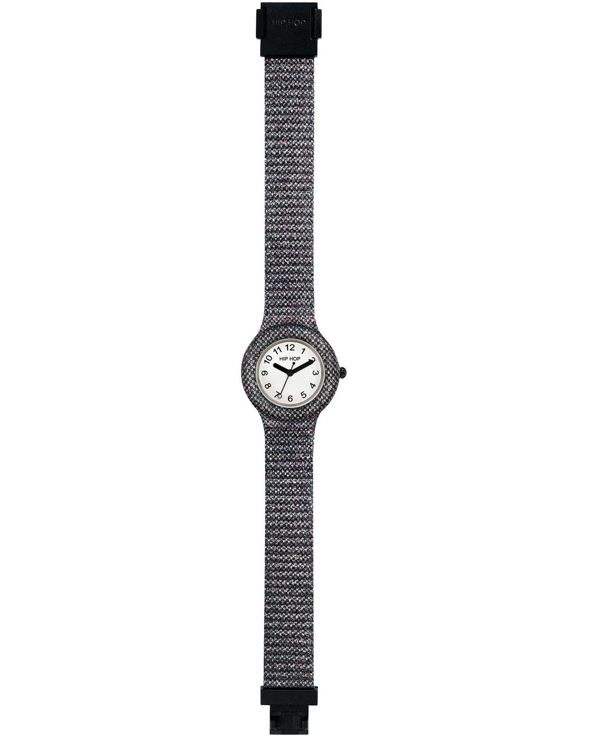 Ρολόι HIP HOP Shimmer Crush Black Combined Materials Strap