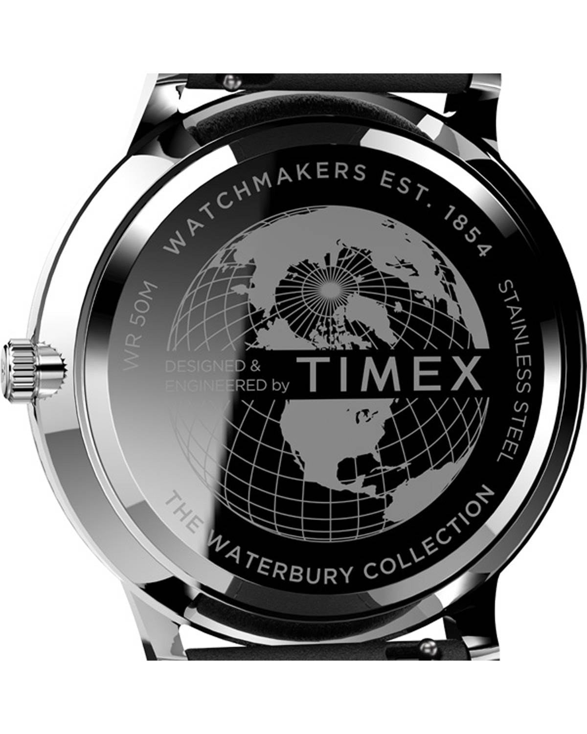 Ρολόι TIMEX Waterbury Black Leather Strap