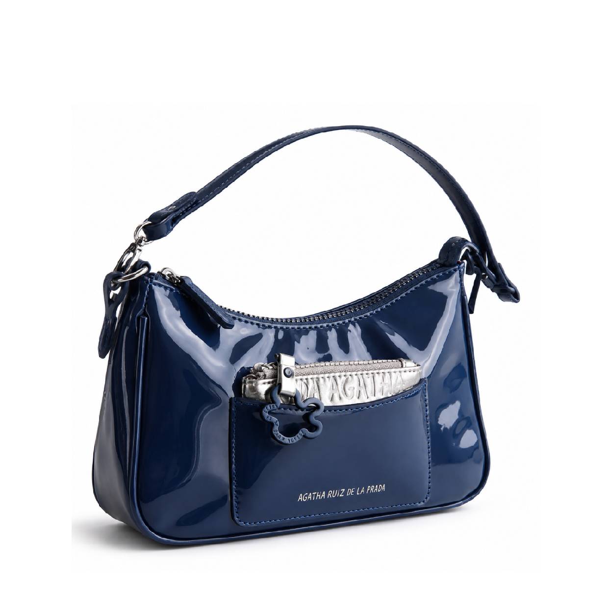 Agatha Ruiz De La Prada Blue Patent Leather Baguette