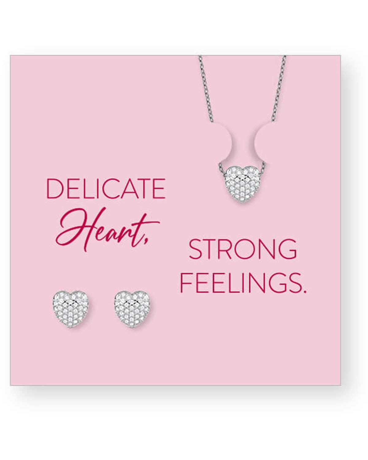 Σετ κολιέ και σκουλαρίκια BERING Valentine's Set Steel από ανοξείδωτο ατσάλι