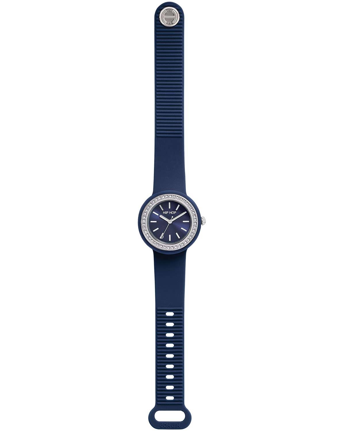 Ρολόι HIP HOP Hero.DOT Bezel Glam Crystals Blue Silicone Strap