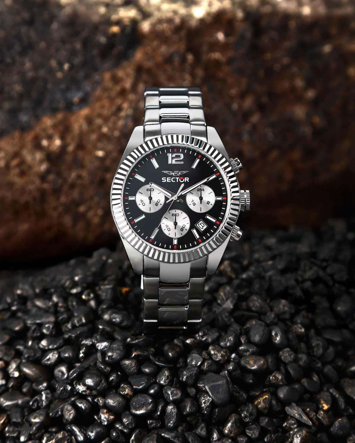 Ρολόι SECTOR 240 Chronograph Silver Stainless Steel Bracelet