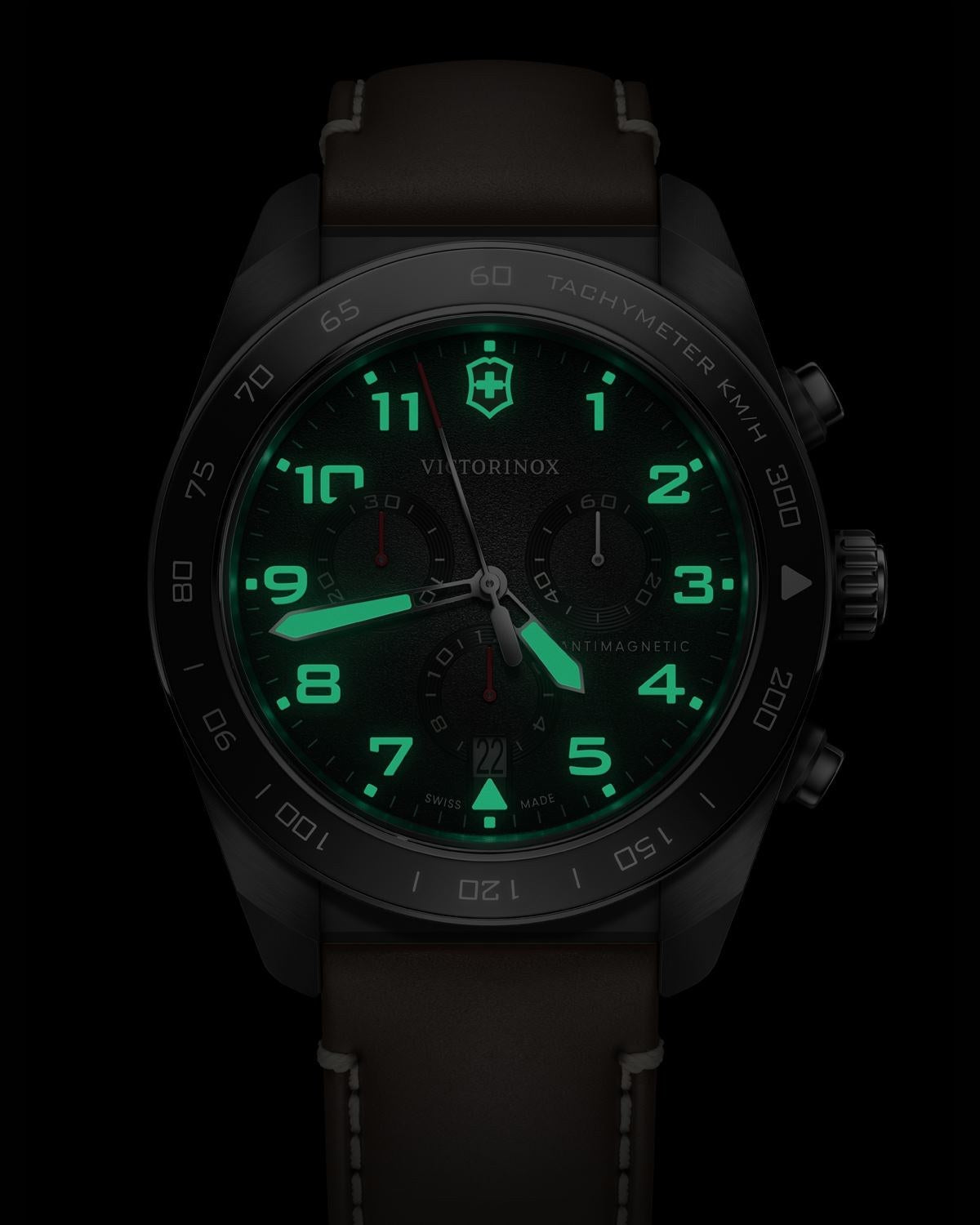 Ρολόι VICTORINOX Swiss Army Chronograph Brown Leather Strap