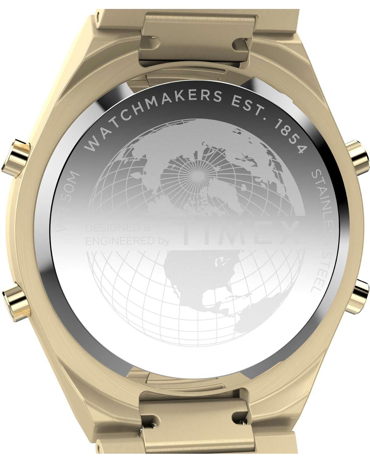 Ρολόι TIMEX Q Timex Chronograph Gold Stainless Steel Bracelet