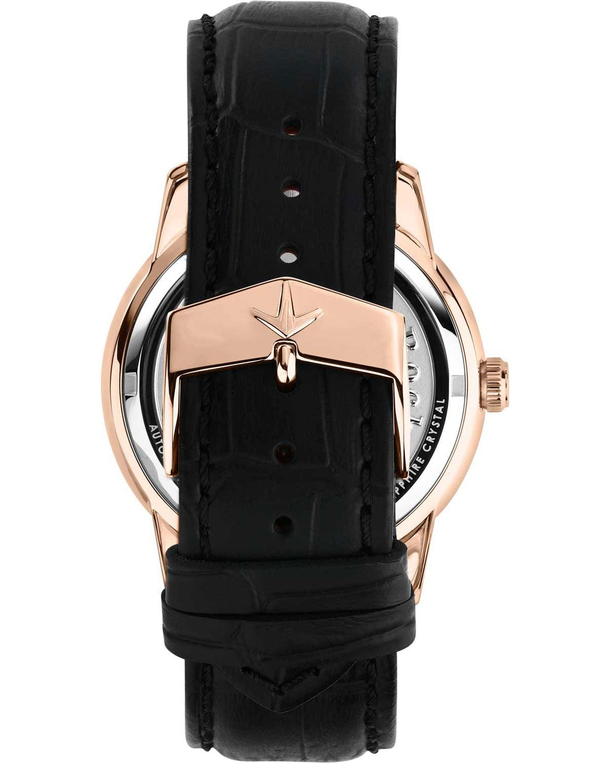 Ρολόι LUCIEN ROCHAT Iconic Automatic Black Leather Strap