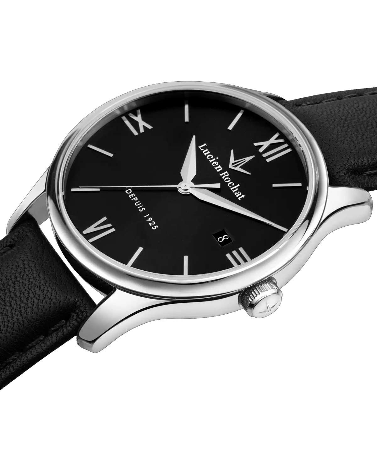 Ρολόι LUCIEN ROCHAT Montreux Black Leather Strap