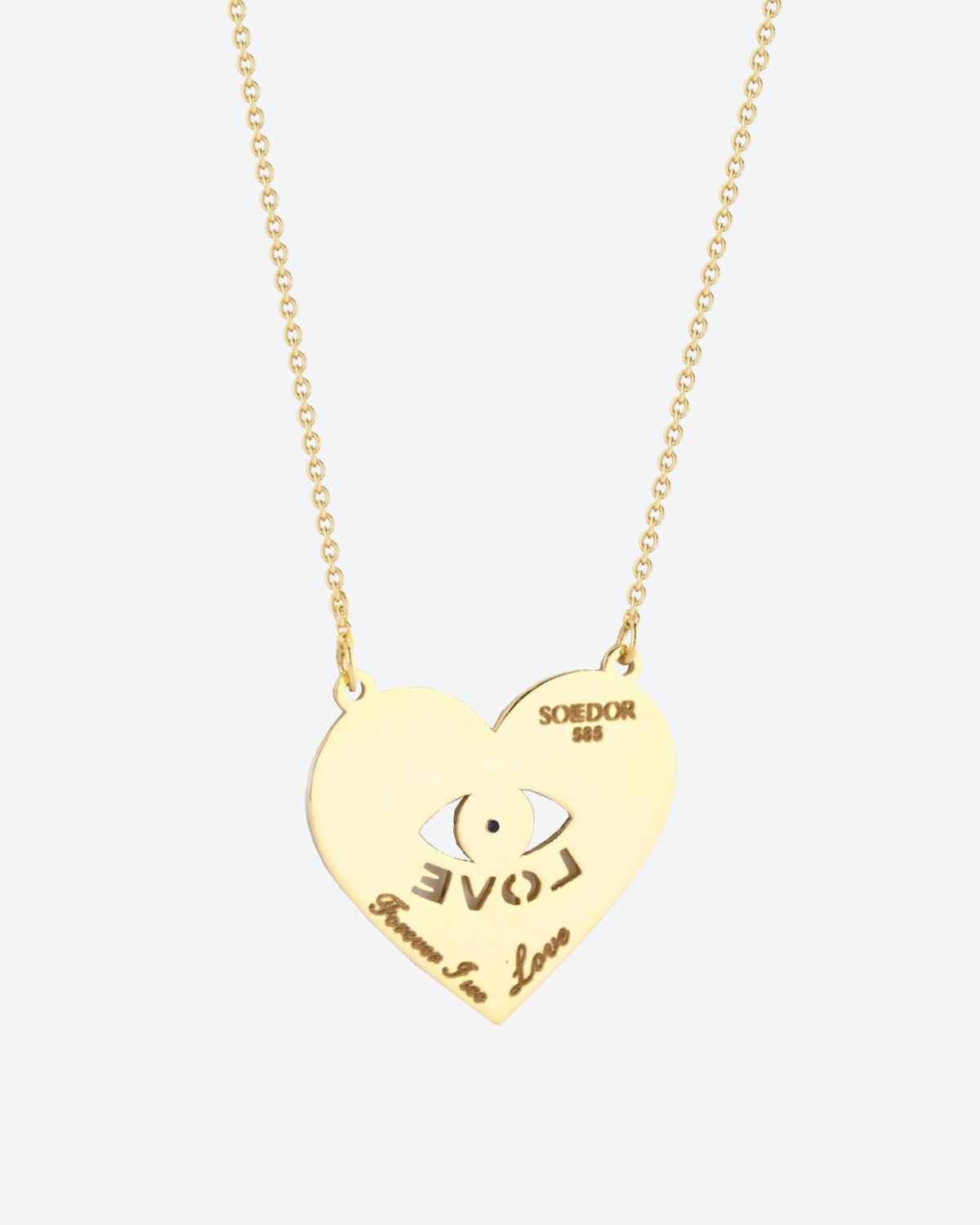 Κολιέ Eye Love από χρυσό 14Κ της σειράς FOREVER I SEE LOVE της SOLEDOR