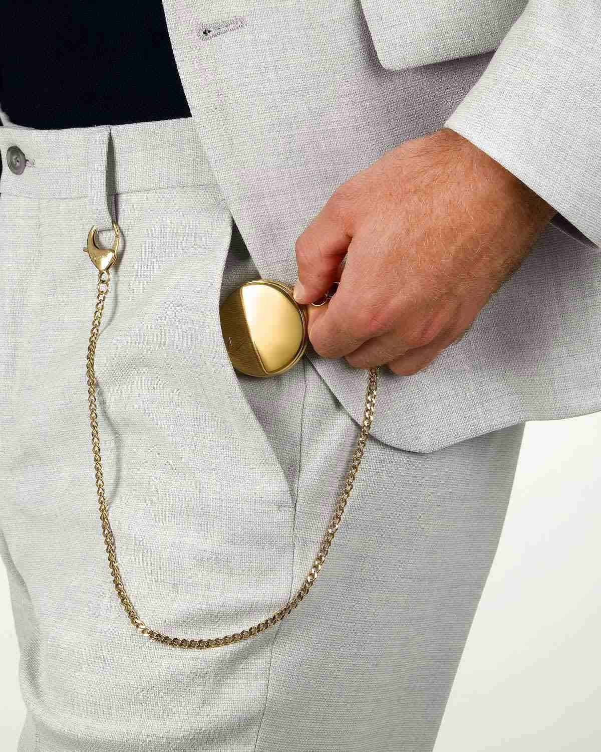 Ρολόι τσέπης LUCIEN ROCHAT Heritage Automatic Gold Stainless Steel Chain
