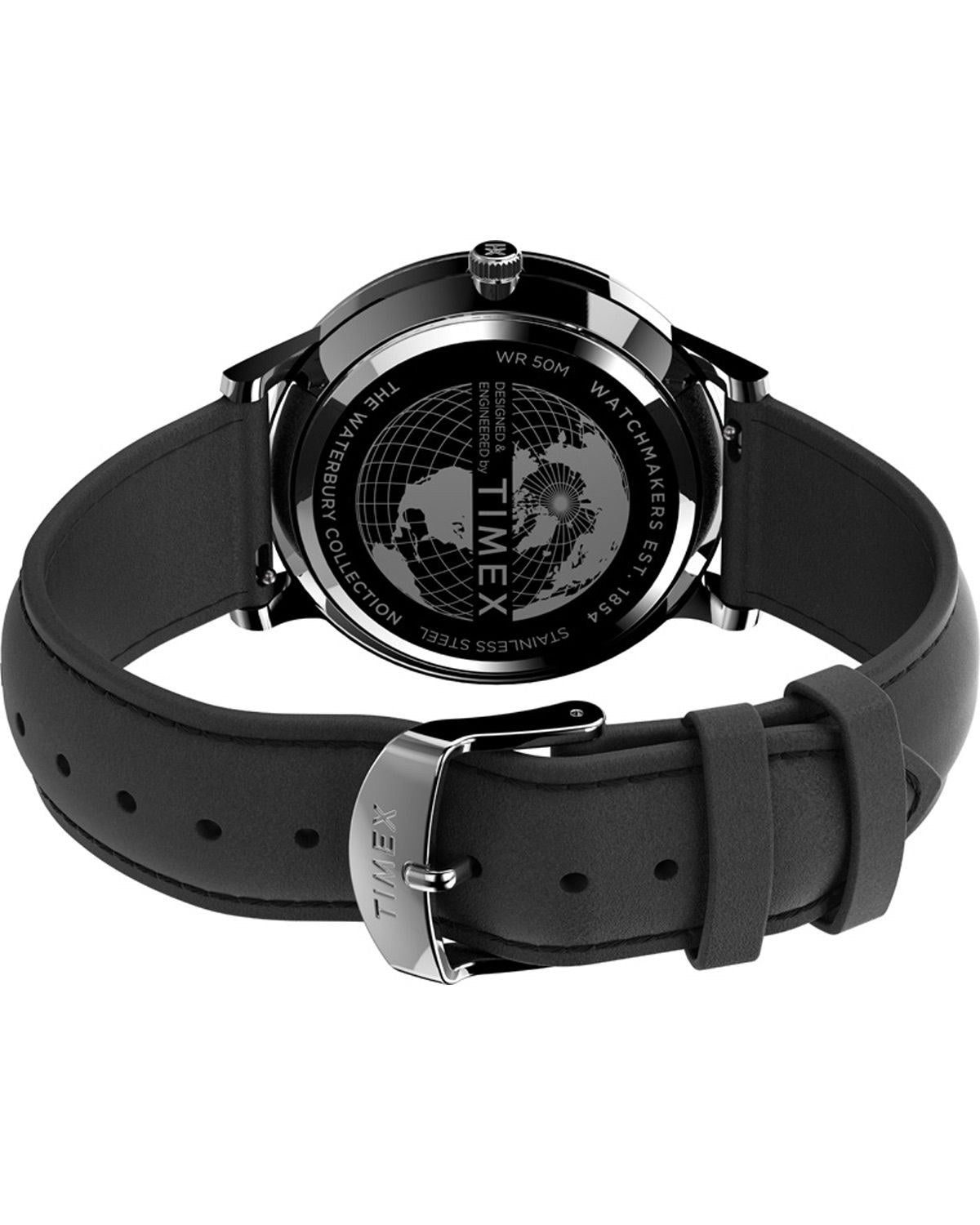 Ρολόι TIMEX Waterbury Black Leather Strap
